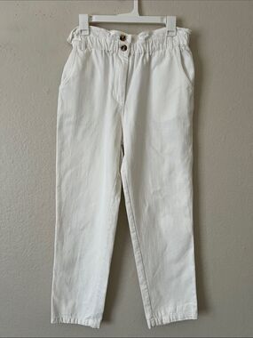 Like New! WHITEROOM + CACTUS High-Rise Paperbag Waist Pull On Pants White in M